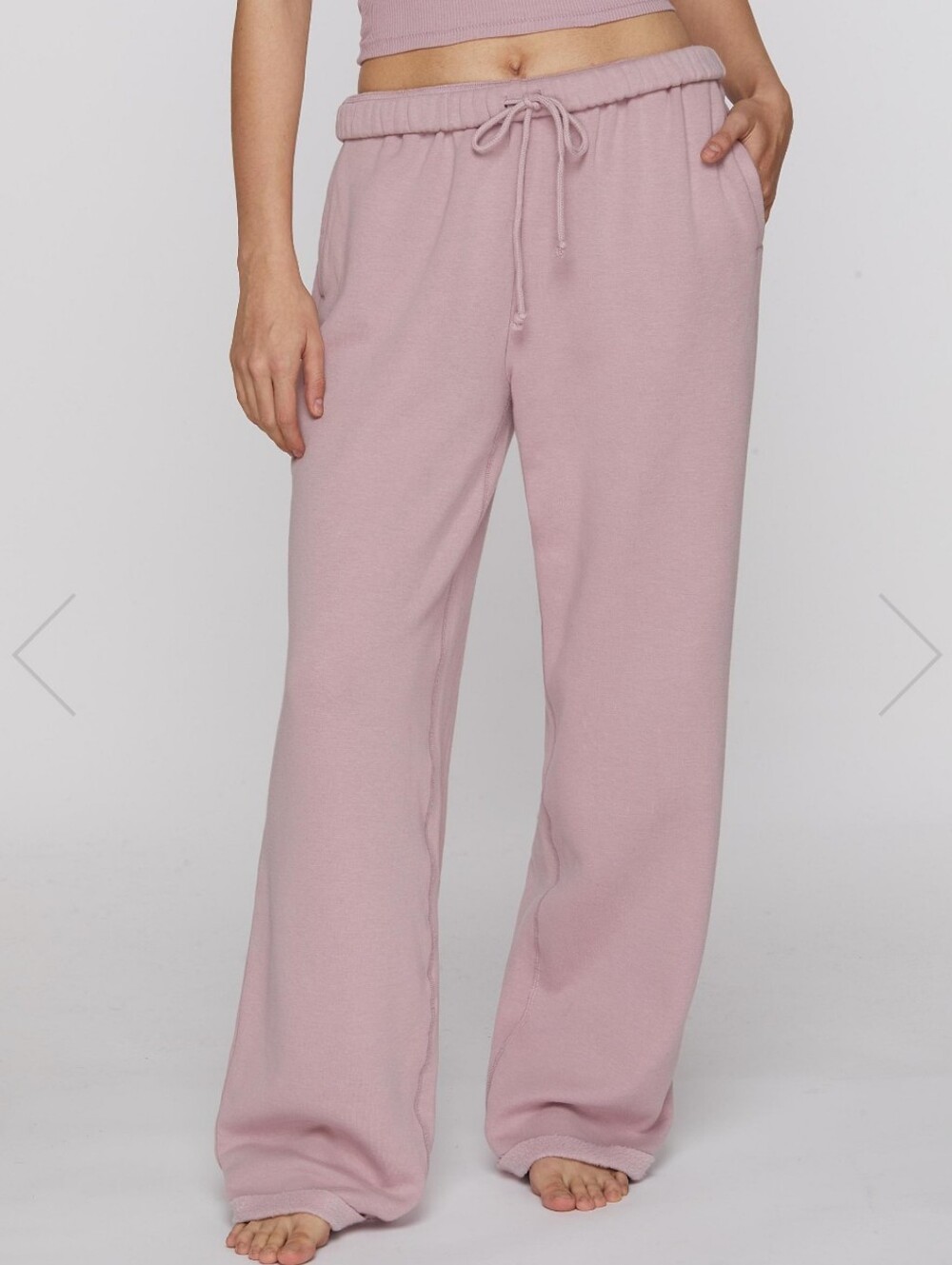 Skims Cotton Fleece Straight Leg Pants